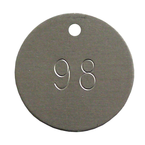 Aluminium Numbered Tree Tags Round Forestry Tools