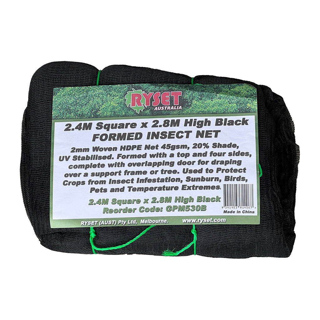 Fitted Insect Netting 2.4m Square Black