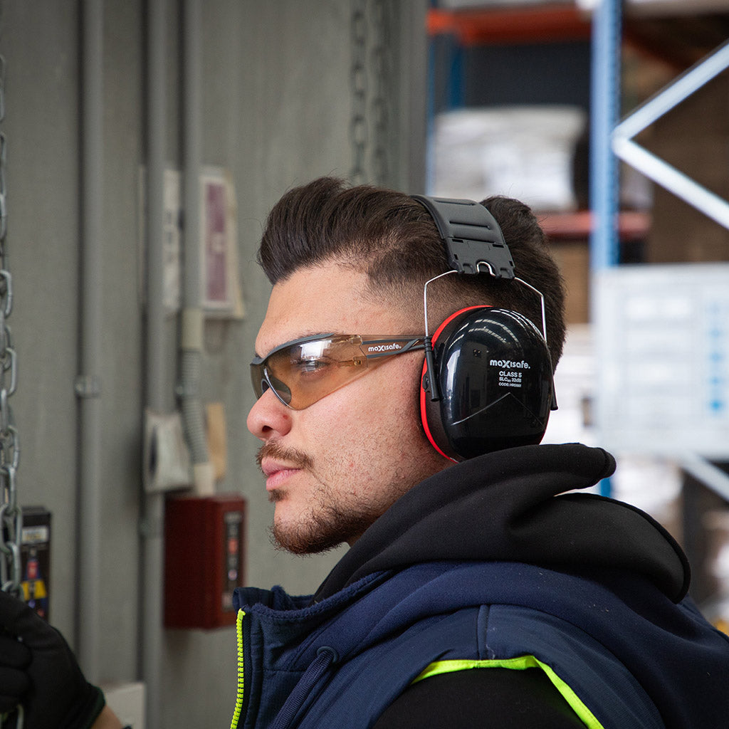 Maxisafe Headband Earmuff Class 5 Red
