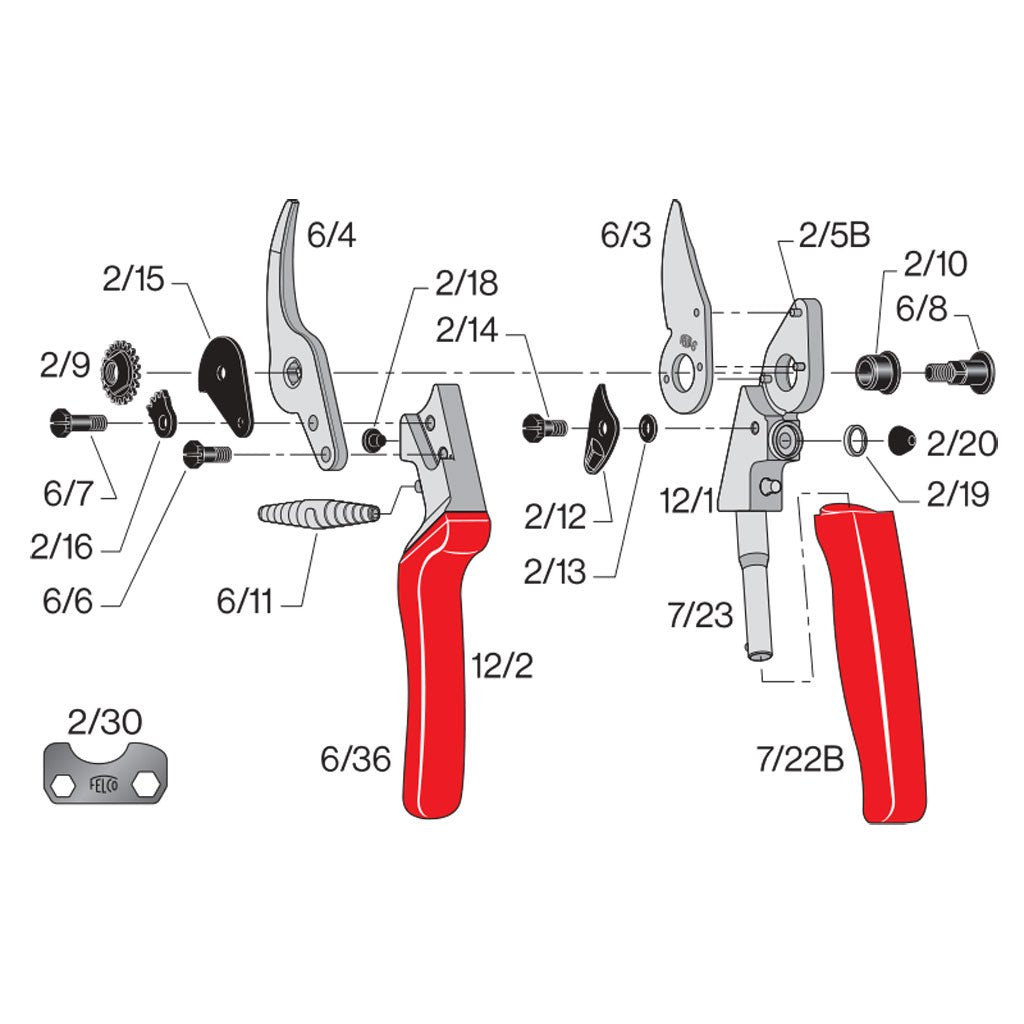 Felco 12 Medium Hand Rotating Handle Pruner