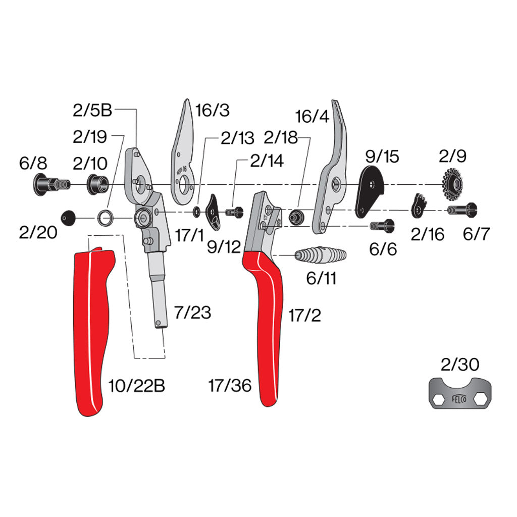 Felco 17 LH Medium Roll Handle Pruner