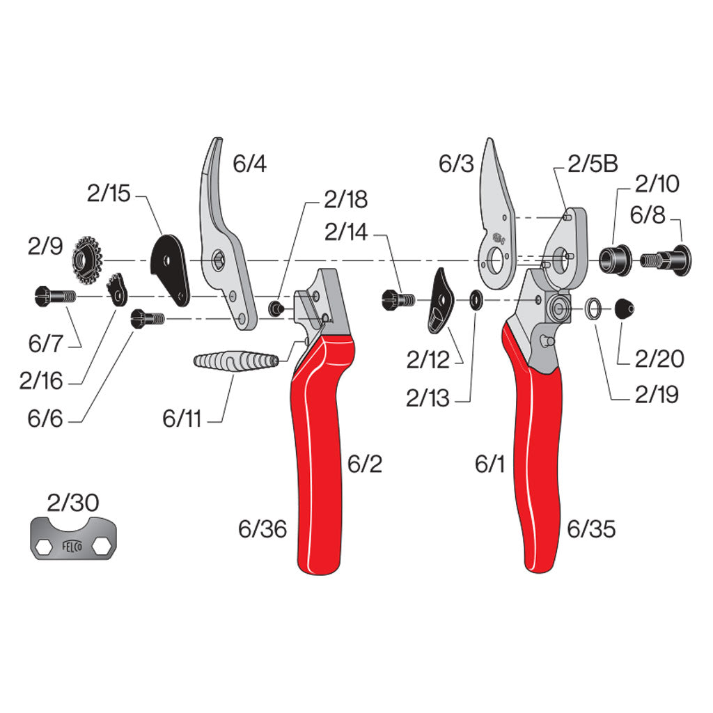 Felco 6 Medium Hand Pruner