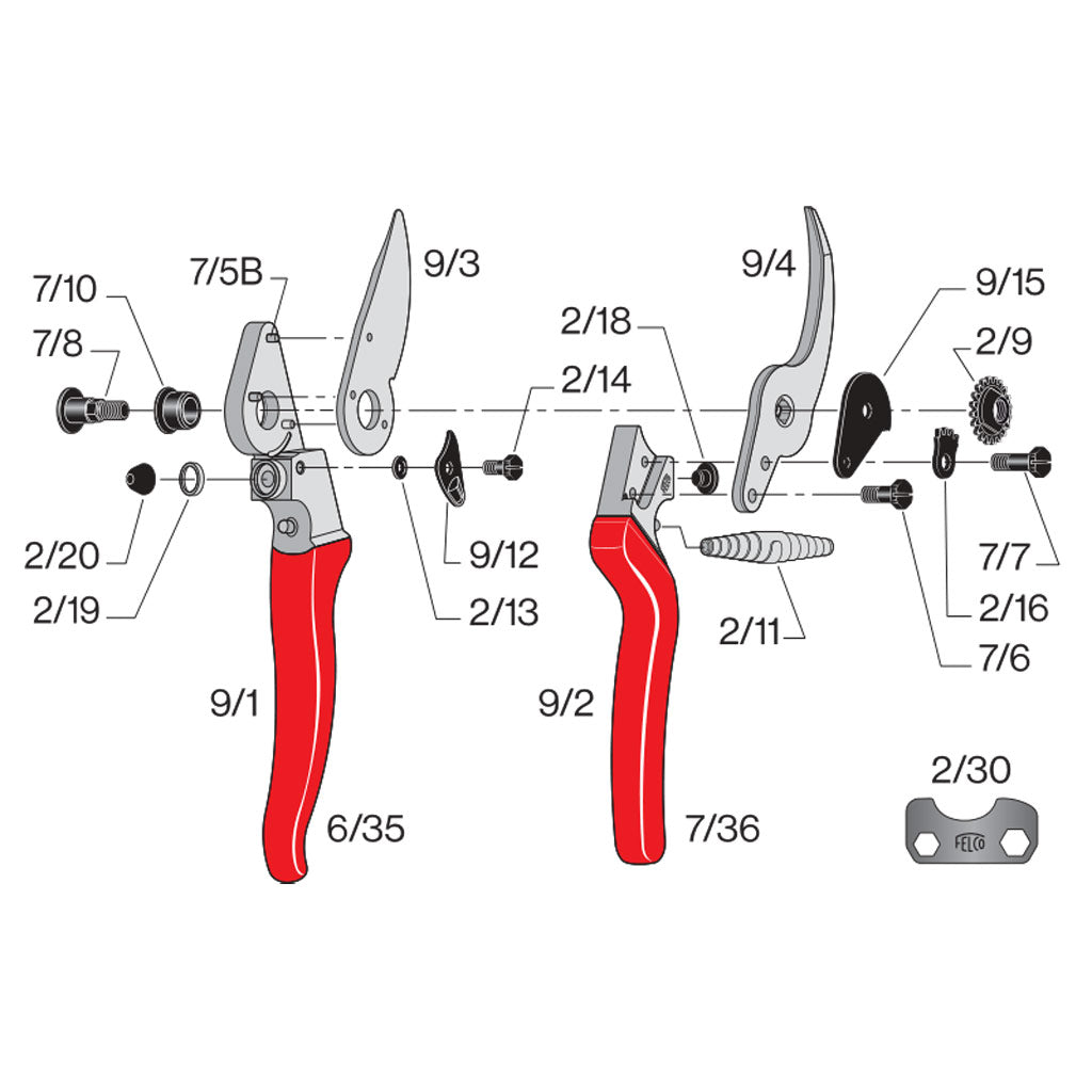 Felco 9 Left Handed Pruner