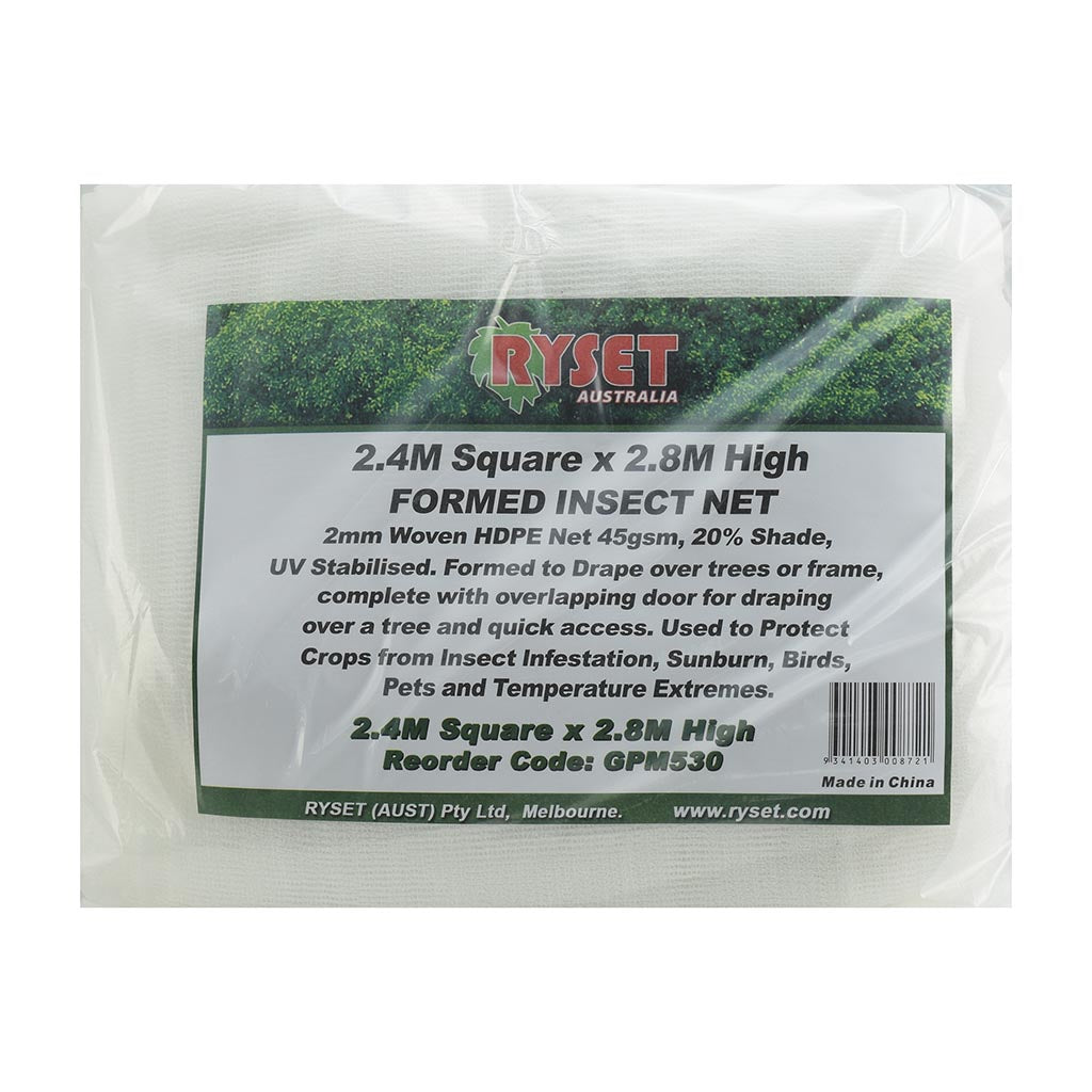 Fitted Insect Netting 2.4m Square White